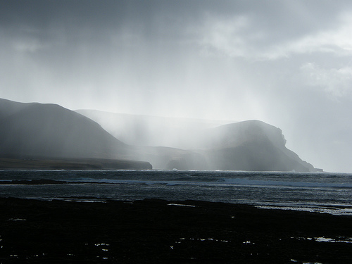 Shower over Hoy
