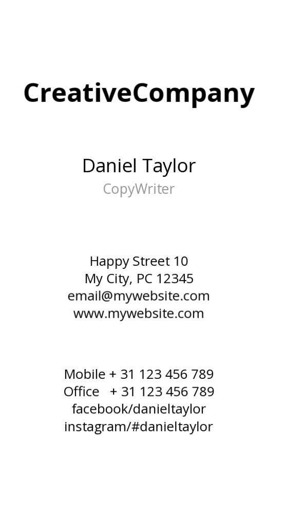 Basic _ Template 030 _ P _ Businesscards