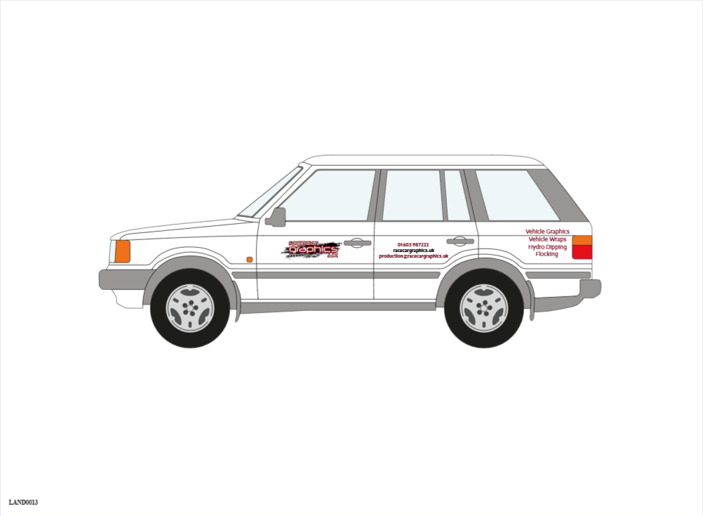 Range Rover vehicle design template