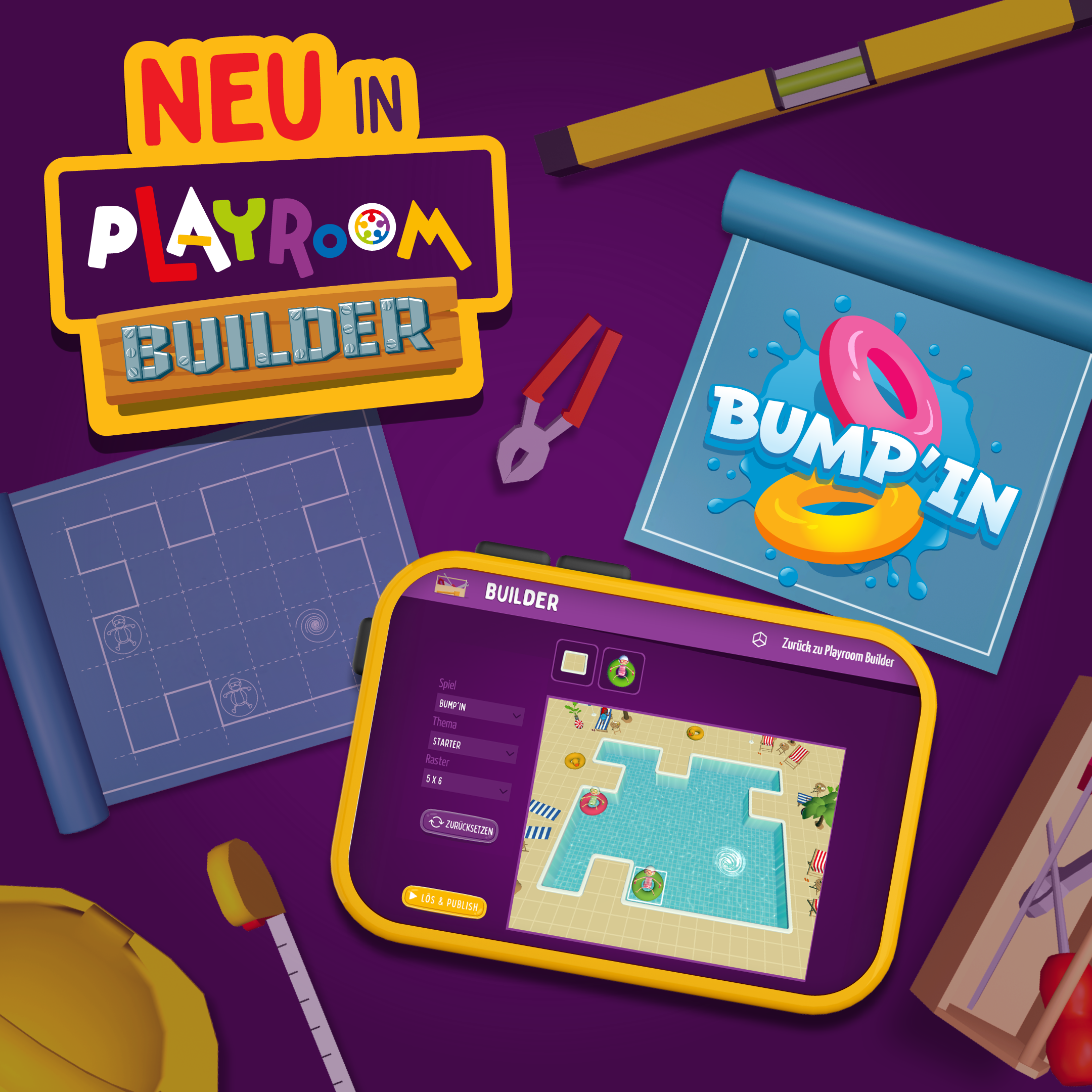 Tauche mit Bump’in in den Playroom Builder ein! 