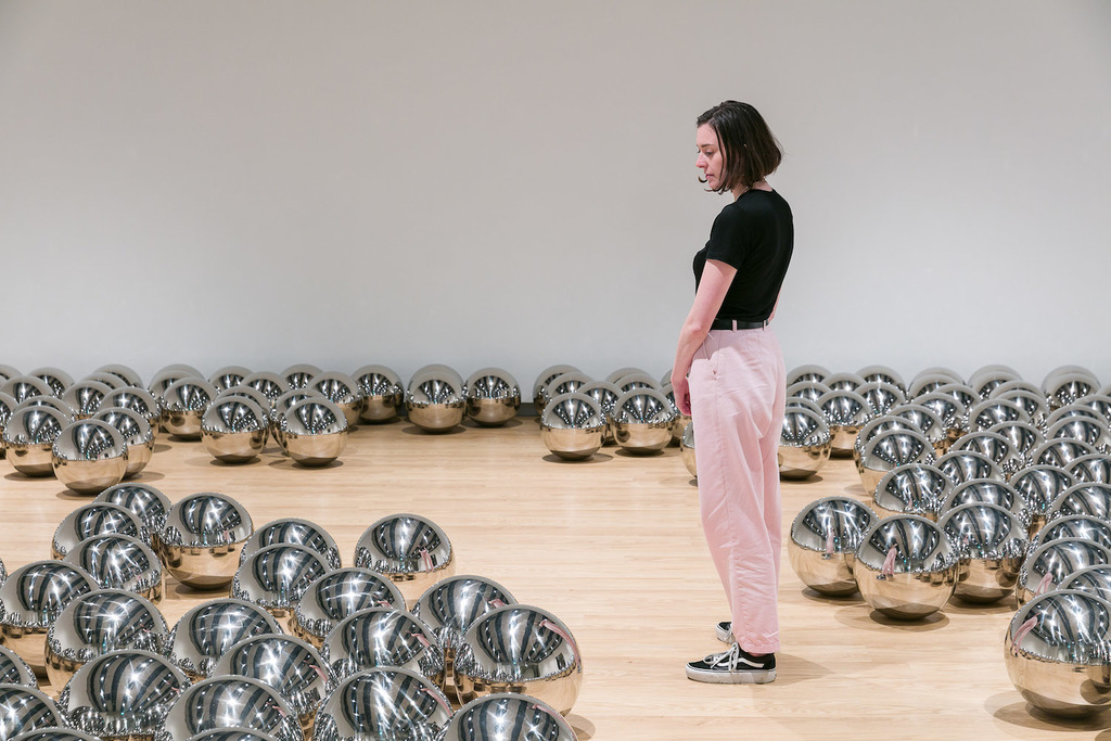 10 installation view of yayoi kusama  narcissus garden  1966%e2%80%93  at space shifters   %c2%a9 copyright the artist  courtesy hayward gallery 2018. photo  mark blower