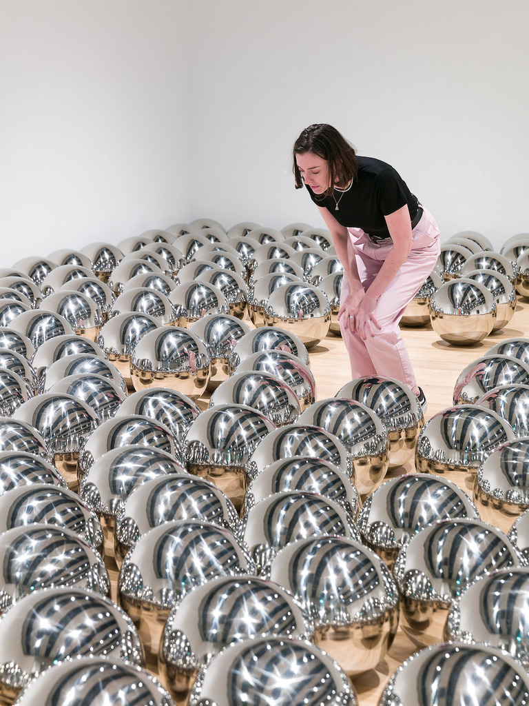 11 installation view of yayoi kusama  narcissus garden  1966%e2%80%93  at space shifters   %c2%a9 copyright the artist  courtesy hayward gallery 2018. photo  mark blower