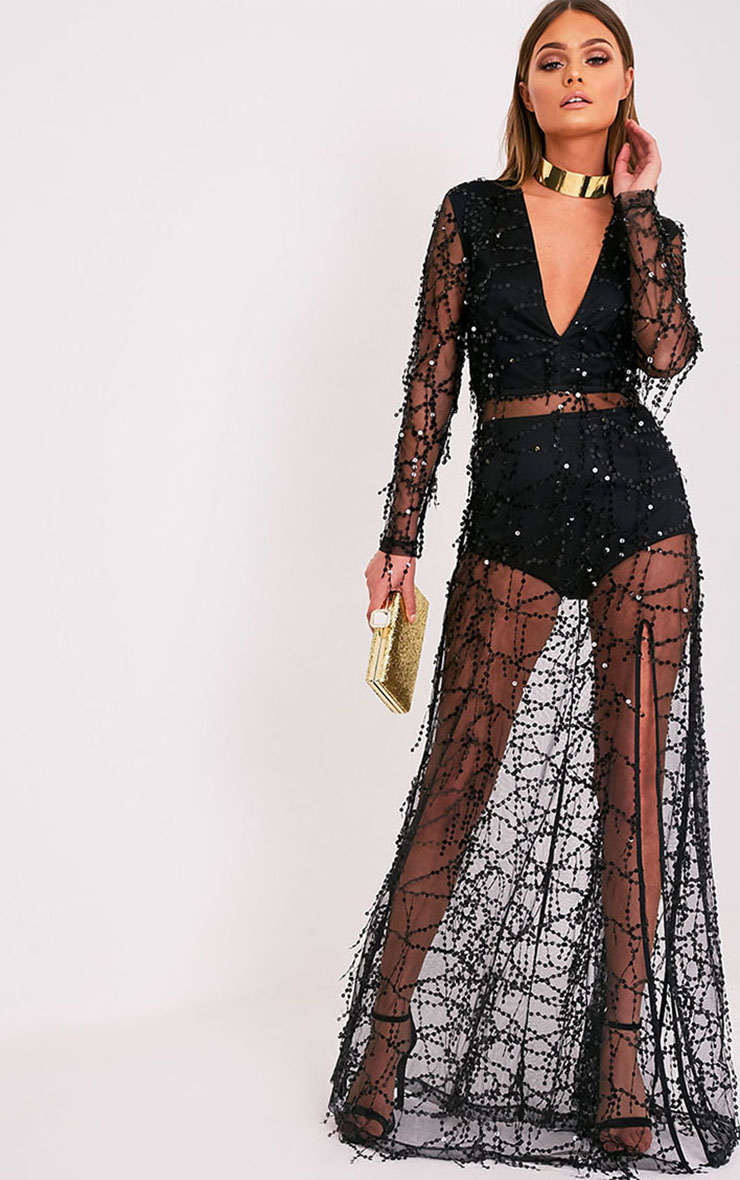 black animal sheer mesh cross back bralette skirt