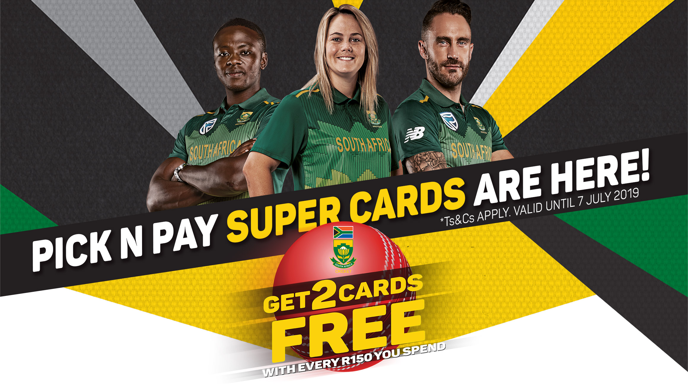 Pick n Pay Super Cards are here! Get 2 cards free with evrey R150 you spend
