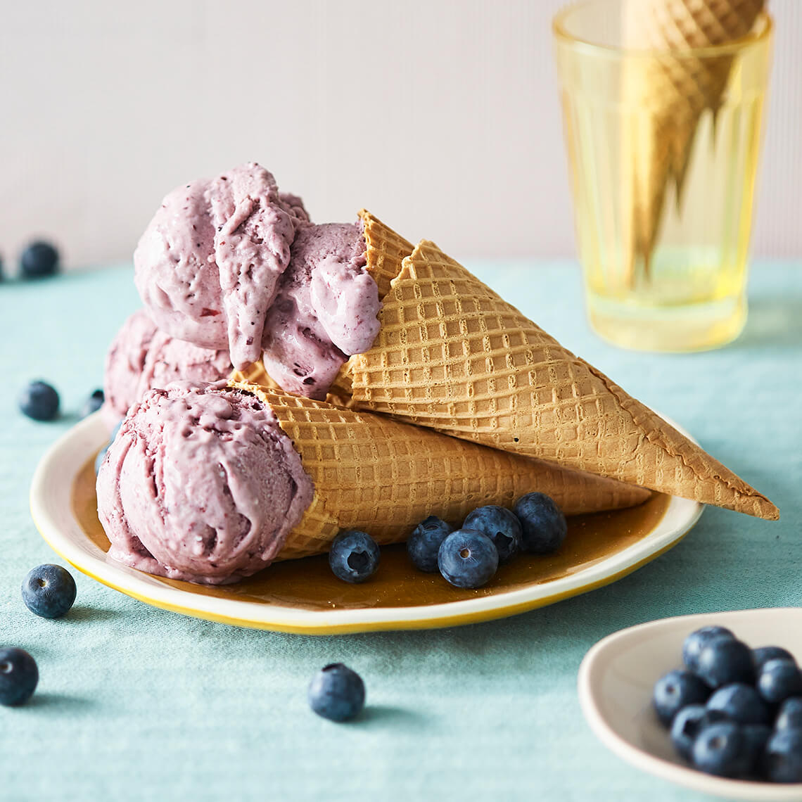 Blueberry coconut and banana nice cream