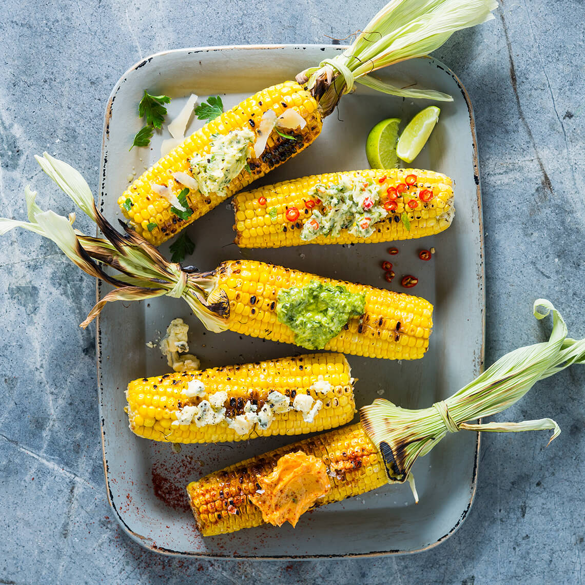 Buttered corn on the braai