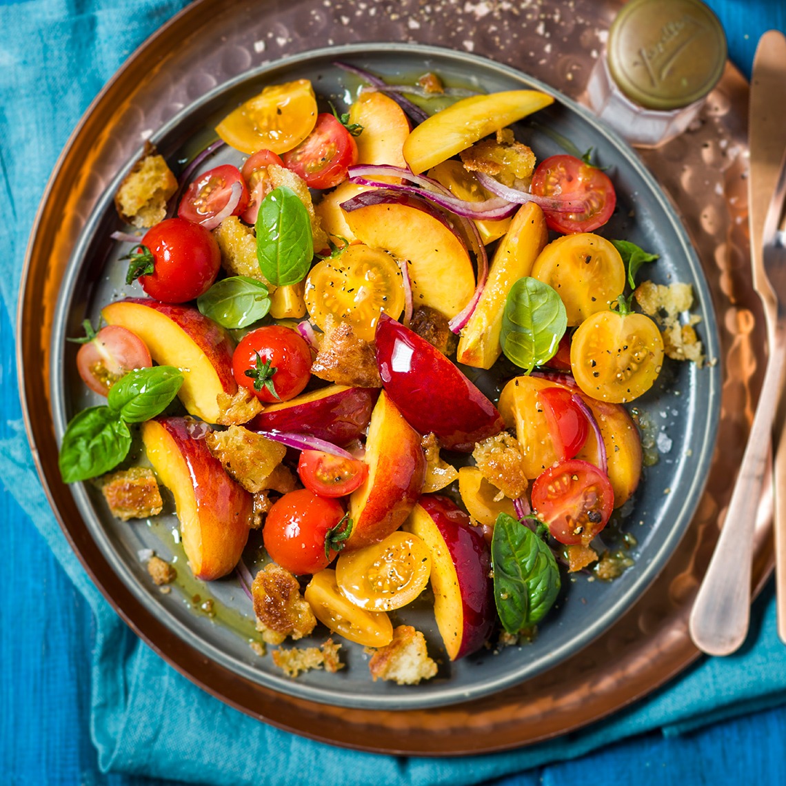Crisp nectarine summer salad