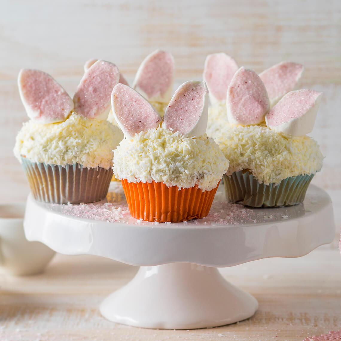 Easter bunny cupcakes