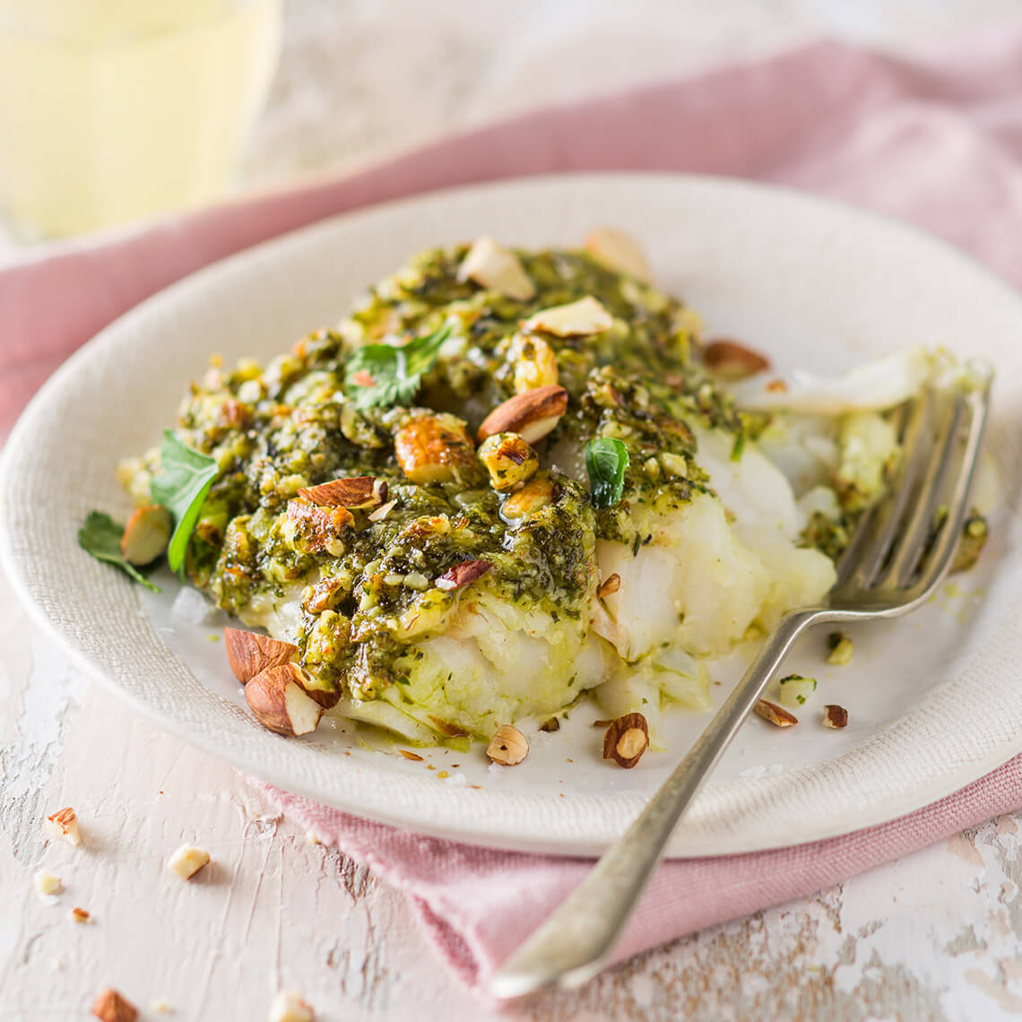 Gremolata baked hake