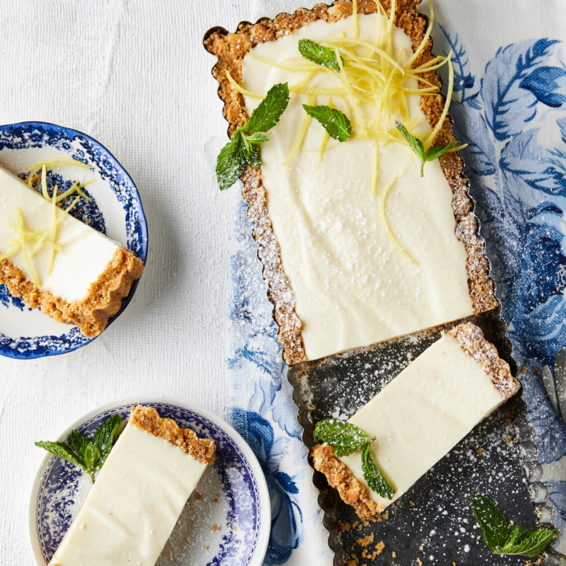 Lemony fridge cheesecake slices