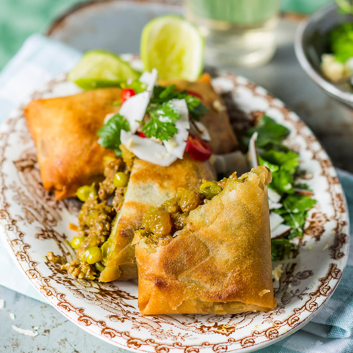 Bobotie mince parcels