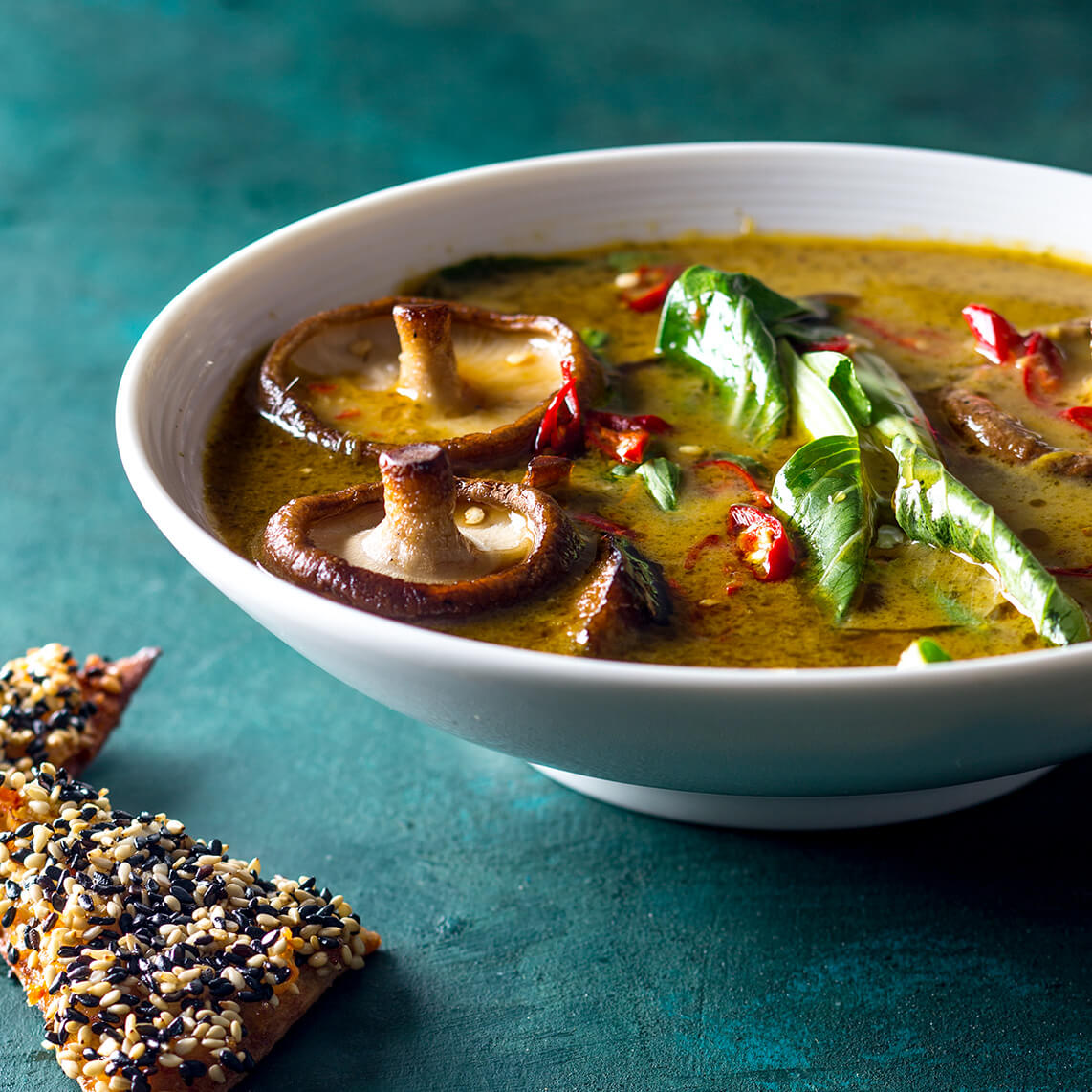 Tom yum soup and prawn toasties