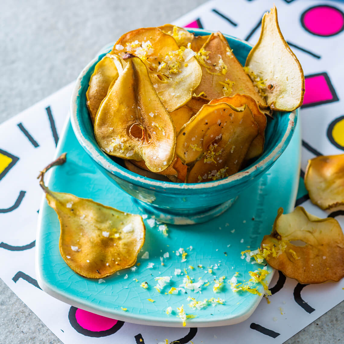 Baked apple and pear chips