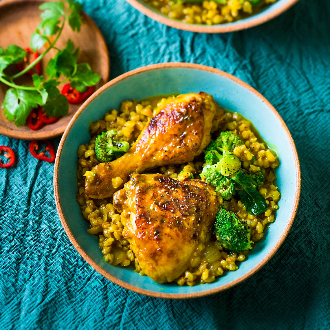 Turmeric chicken with barley and broccoli Recipes Pick n Pay