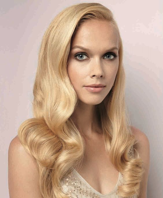 Glamour waves wedding hair