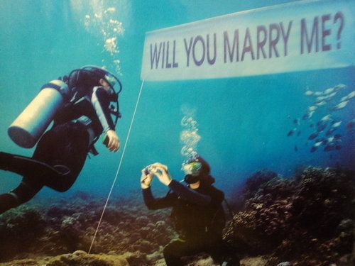 scuba diving proposal idea