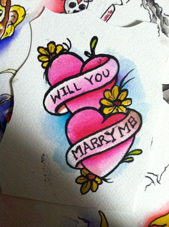 tattoo marry me proposal idea