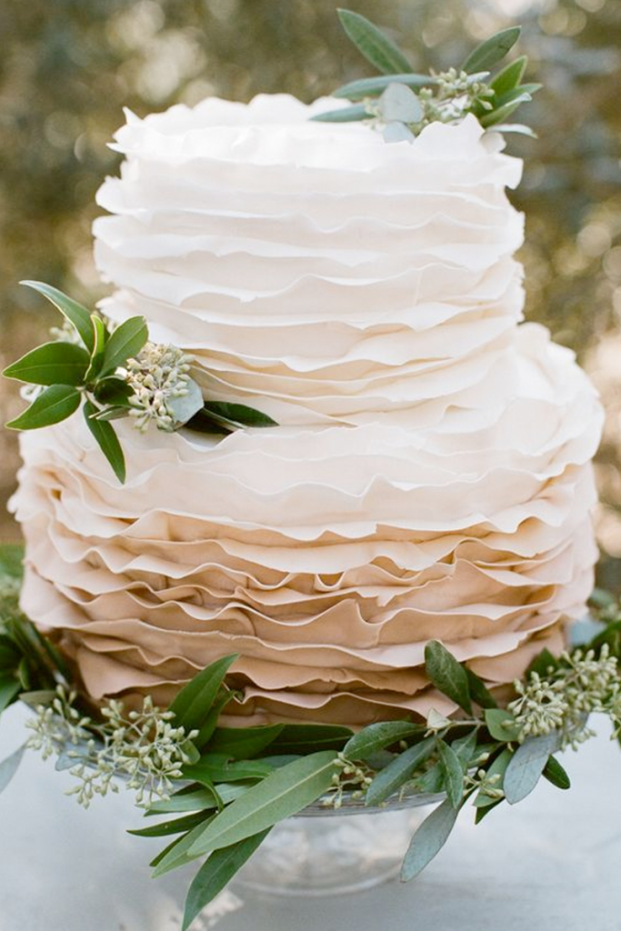 White Textured Buttercream Wedding Cake