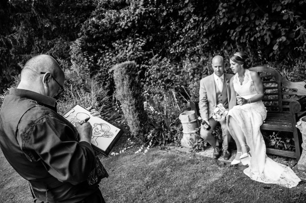 caricaturist wedding entertainment idea