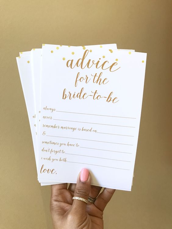 advice for the bride-to-be hen party games
