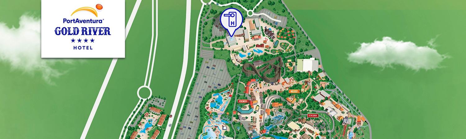 Gold River map PortAventura
