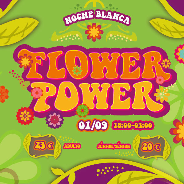 Entrada promo Noche Flower Power
