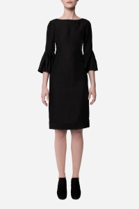 Tindi - Fitted Dress Ruffle Sleeves