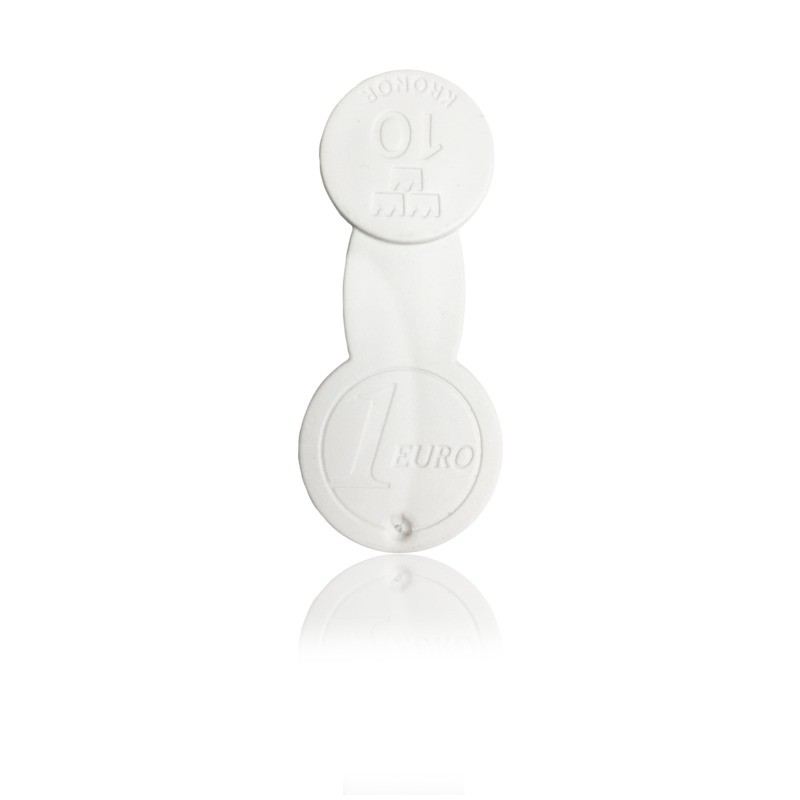 Kundvagnsmynt Eurotian 10 SEK/1 EUR | vit