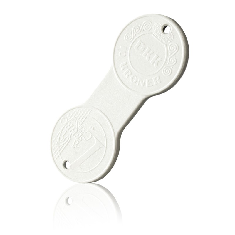 Kundvagnsmynt Eurotian 10 DKK/1 EUR | vit