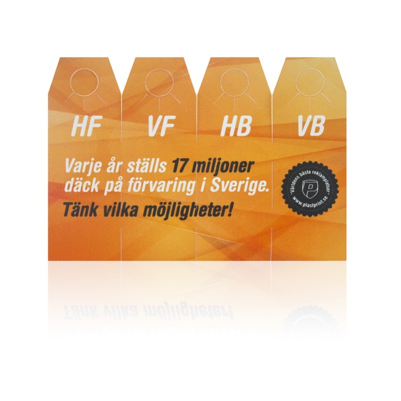 Däckmarkör 63x23x0,3 mm | vit