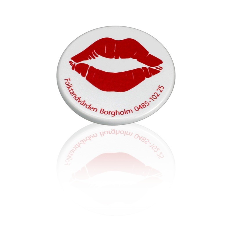 Kylskåpsmagnet hård rund Ø 30 mm | vit