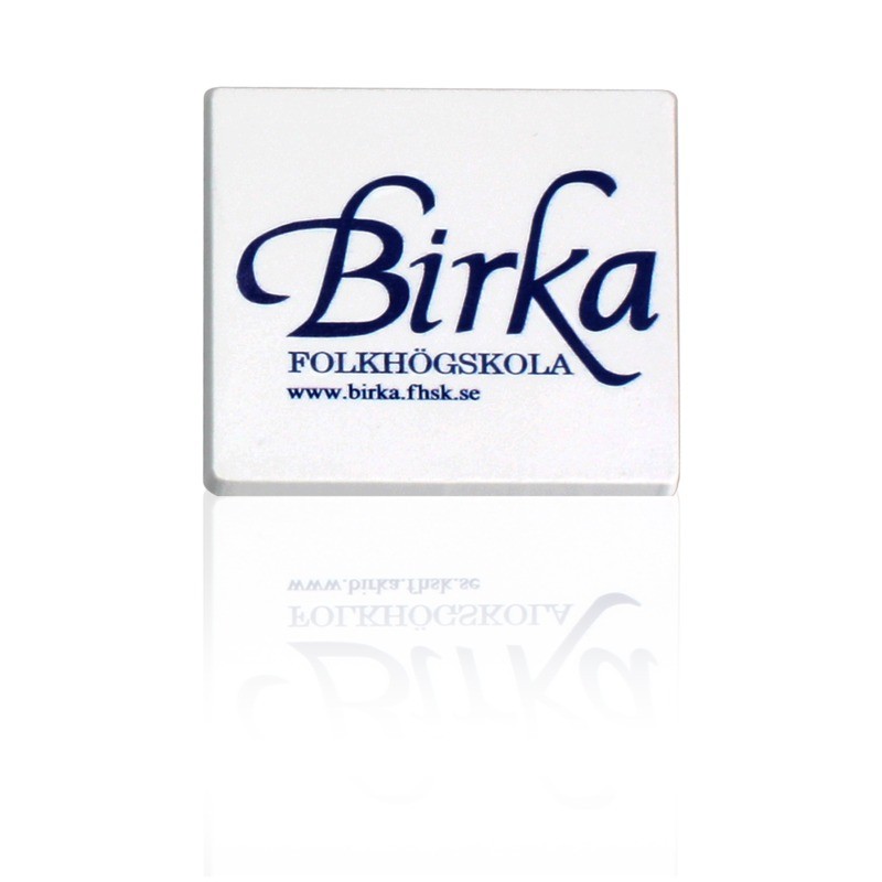 Kylskåpsmagnet hård rundade hörn 41x41 mm | vit