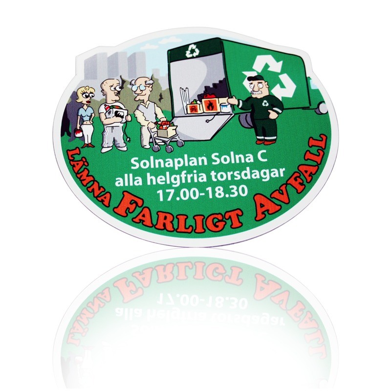 Kylskåpsmagnet mjuk formskuren - <100 cm2 | vit