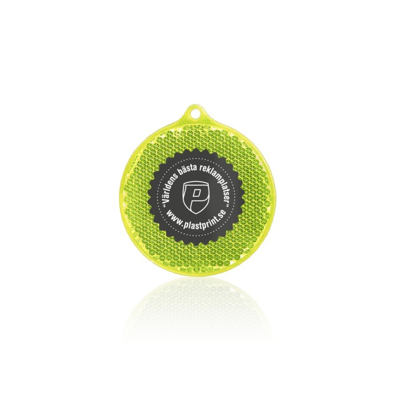 Reflexbricka Rund  Ø 55 mm | gul