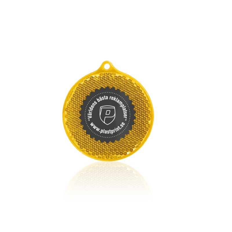 Reflexbricka Rund  Ø 55 mm | orange