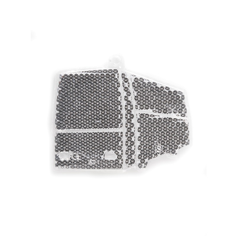 Reflexbricka Buss 61x51 mm | glasklar