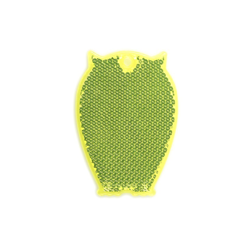 Reflexbricka Uggla 46x65 mm | gul