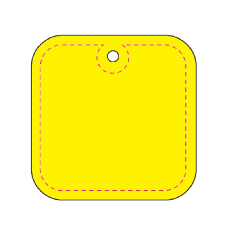 Hanger Kvadrat #3 45x45 mm | flourgul