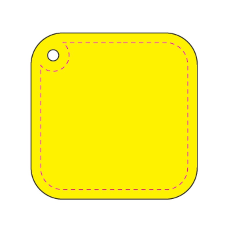 Hanger Kvadrat #4 45x45 mm | flourgul