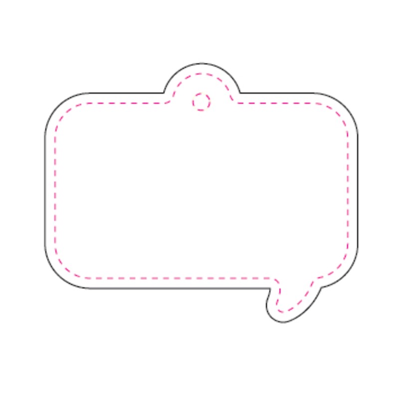 Hanger Pratbubbla Rektangel 56x46 mm vit