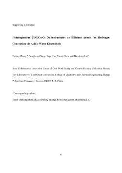 Heterogeneous CoO/Co<sub>3</sub>O<sub>4</sub> Nanostructures
as Efficient Anodes for Hydrogen Generation via Acidic Water Electrolysis