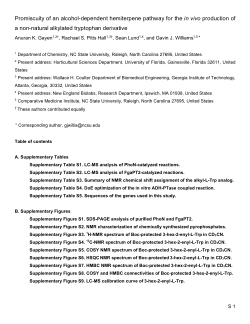 Promiscuity of an Alcohol-Dependent Hemiterpene Pathway
for the In Vivo Production of a Non-Natural Alkylated Tryptophan Derivative
