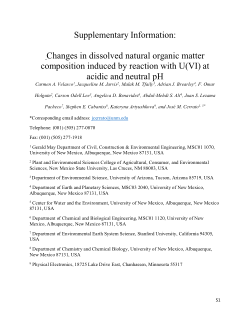 Changes in Dissolved
Natural Organic Matter Composition
Induced by Reaction with U(VI) at Acidic and Neutral pH