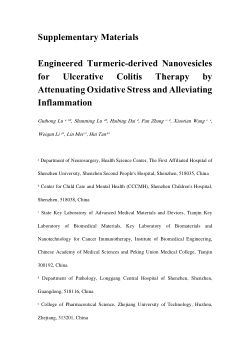 Engineered
Turmeric-Derived Nanovesicles for Ulcerative
Colitis Therapy by Attenuating Oxidative Stress and Alleviating Inflammation