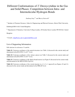 Different Conformations Of 2 Deoxycytidine In The Gas And - 