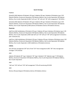 <b>Exploring the Role of Time in Diabetes Self-Management: A Scoping Review of Challenges, Intervention Strategies, and Implications for Clinical Care</b>