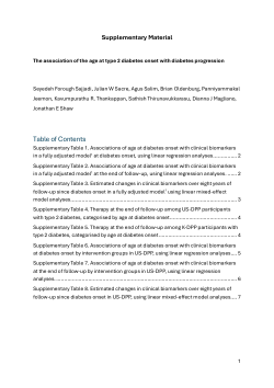 The association of the age at type 2 diabetes onset with diabetes progression