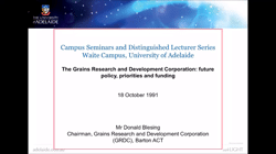 The Grains Research and Development Corporation: future policy, priorities and funding