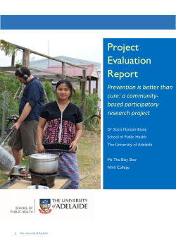 PREVENTION IS BETTER THAN CURE: PROJECT EVALUATION