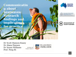 Communicating About Heatwaves